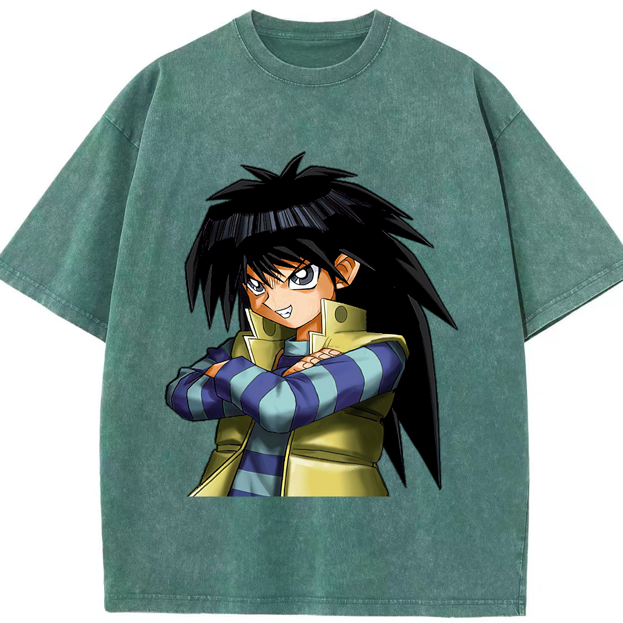 （画像用） 遊☆戯☆王 Yu-Gi-Oh! 綿100% ヴィンテージ風 半袖Tシャツ（フロントプリント）